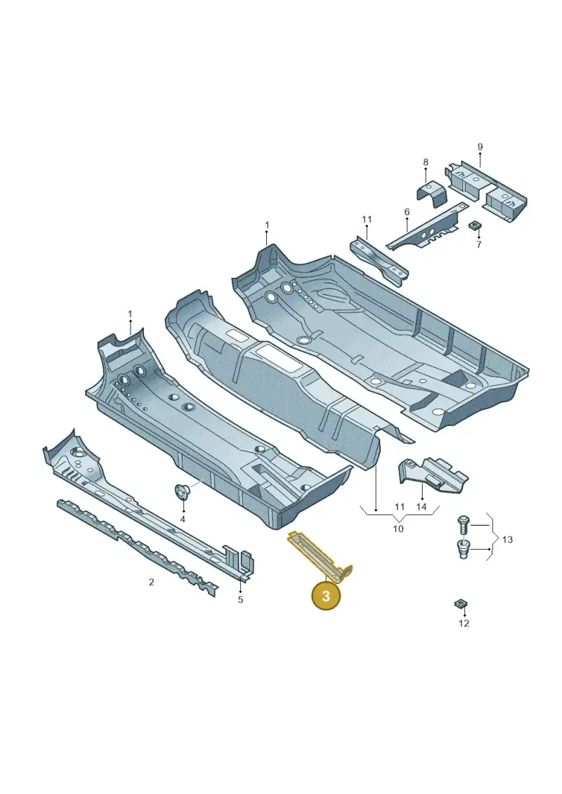 6Q0804456A — Audi A1 Sportback (2014-2018) diagram 708803100, position 3