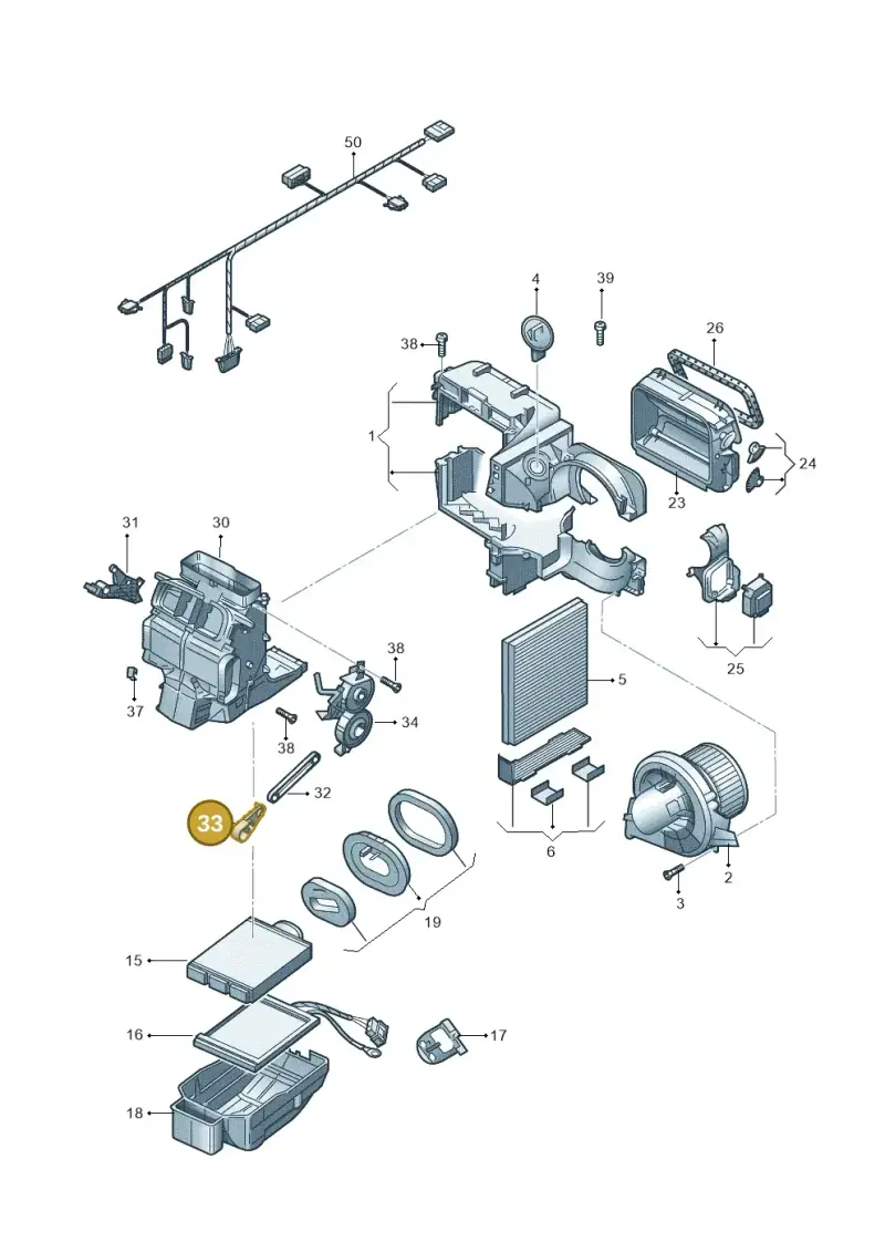 6Q0819841 — Audi A1 Sportback (2014-2018) diagram 773819100, position 33