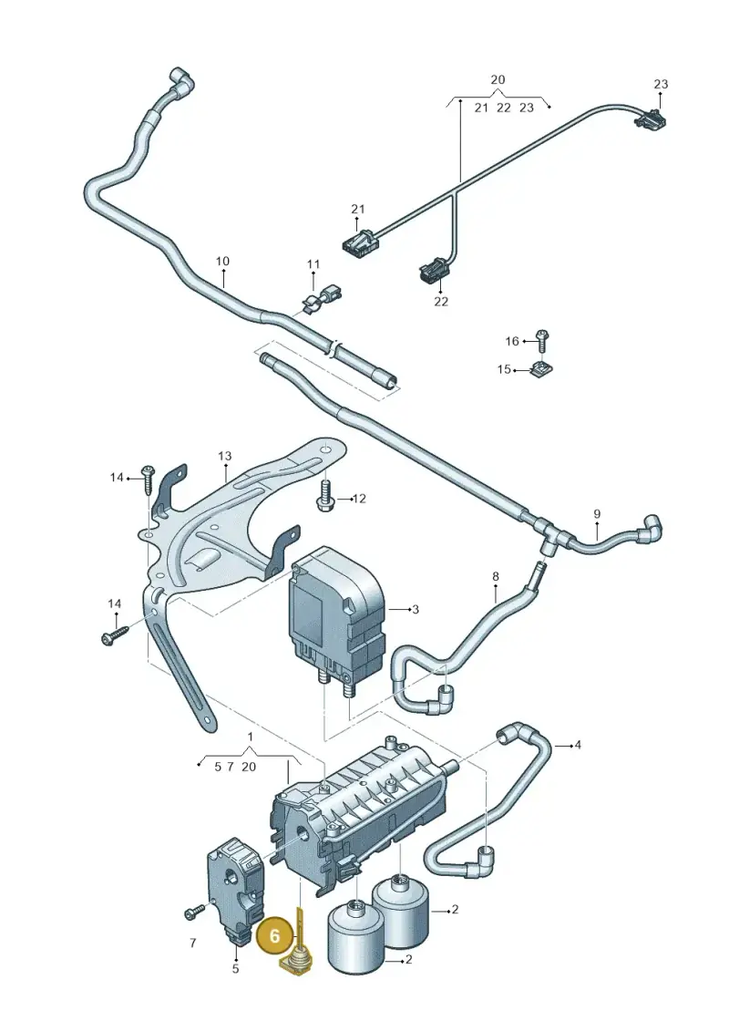 6Q0820539 — Audi RS6 Avant (2019-) diagram 435819150, position 6