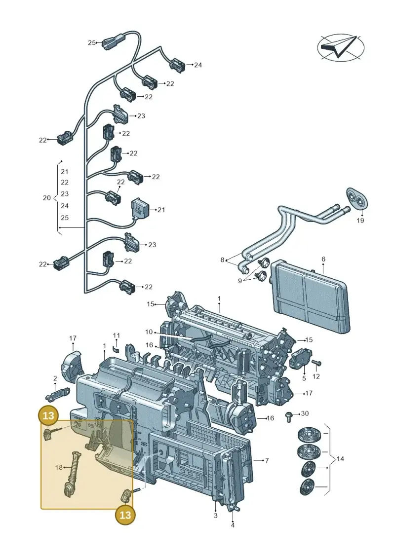 6Q0820539 — Audi RS6 Avant (2019-) diagram 435820021, position 13