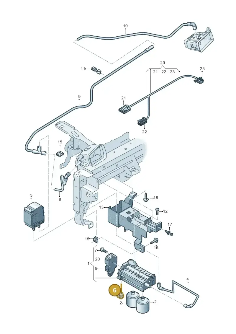 6Q0820539 — Audi Q8 e-tron (2018-2020) diagram 586819150, position 6