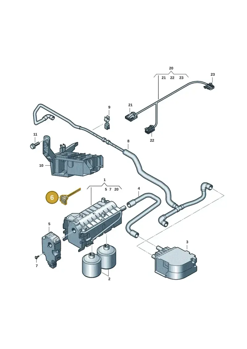6Q0820539 — Audi A8L (2017-2022) diagram 838819015, position 6