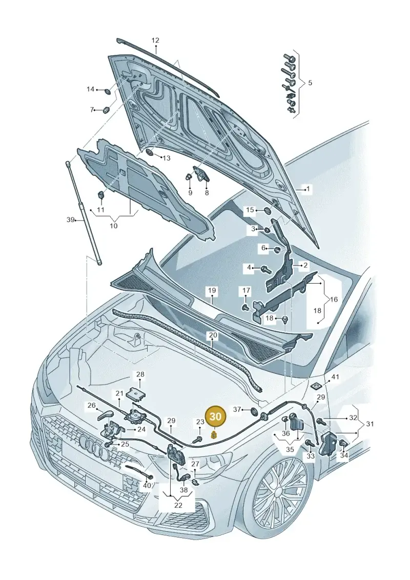 6Q0823567 — Audi RSQ3 Sportback (2019-2024) diagram 597823000, position 30