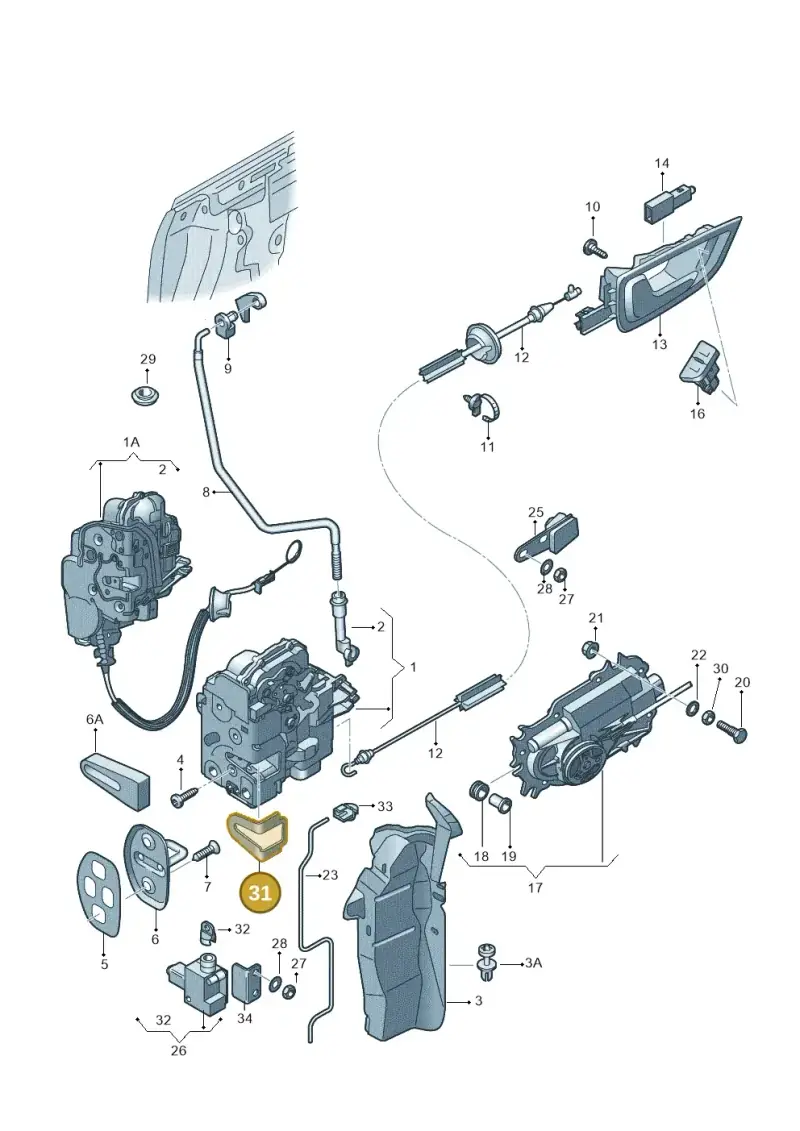 6Q0837241 — Audi A8/S8/qu. lang    08> (2007-) diagram 291837300, position 31