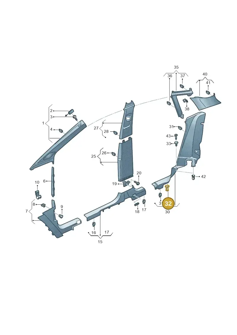 6Q0853147 — Audi Q4 Sportback (2021-2022) diagram 89a867650, position 32