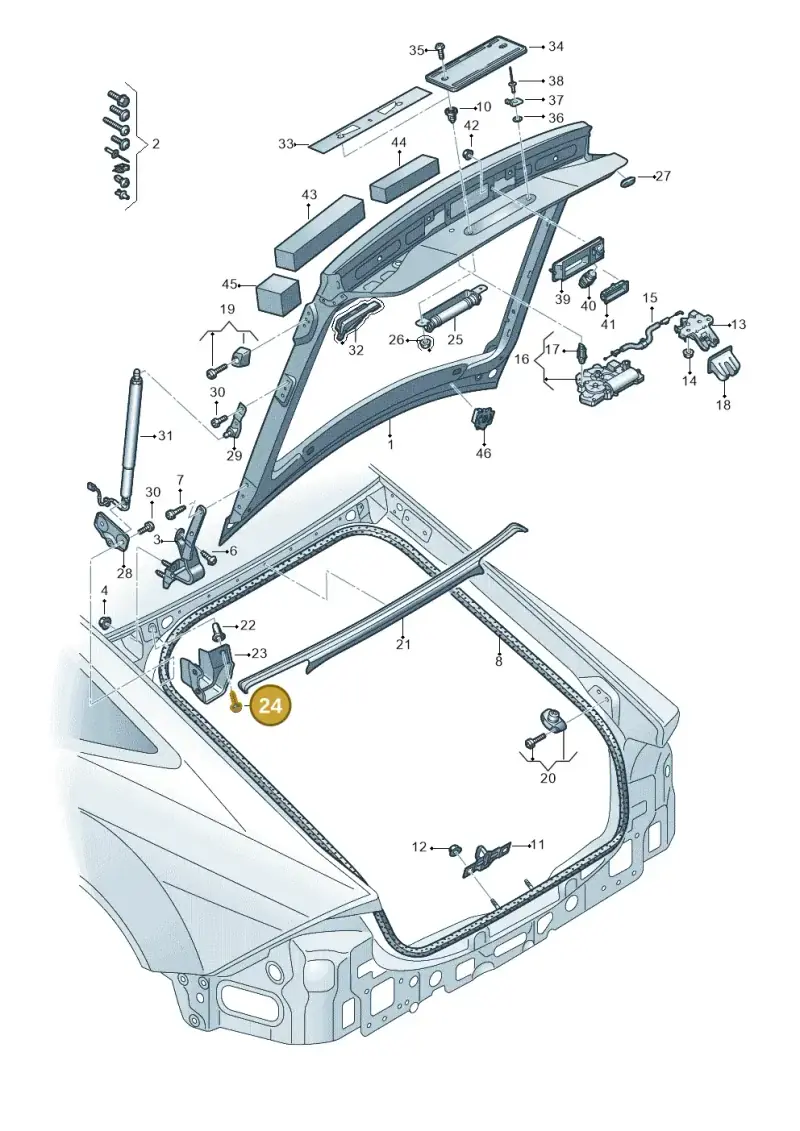 6Q0867333 — Audi RS7 Sportback (2019-) diagram 435827000, position 24