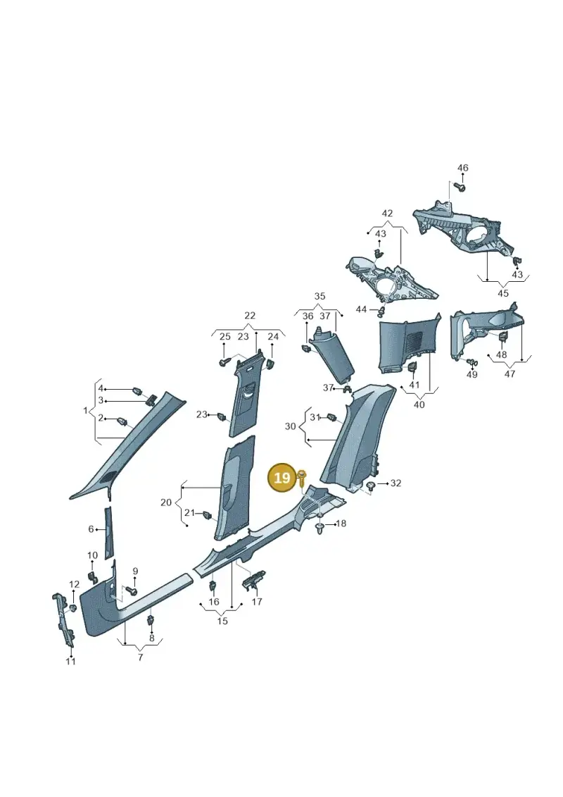 6Q0867333 — Audi RSQ3 Sportback (2019-2024) diagram 597867650, position 19