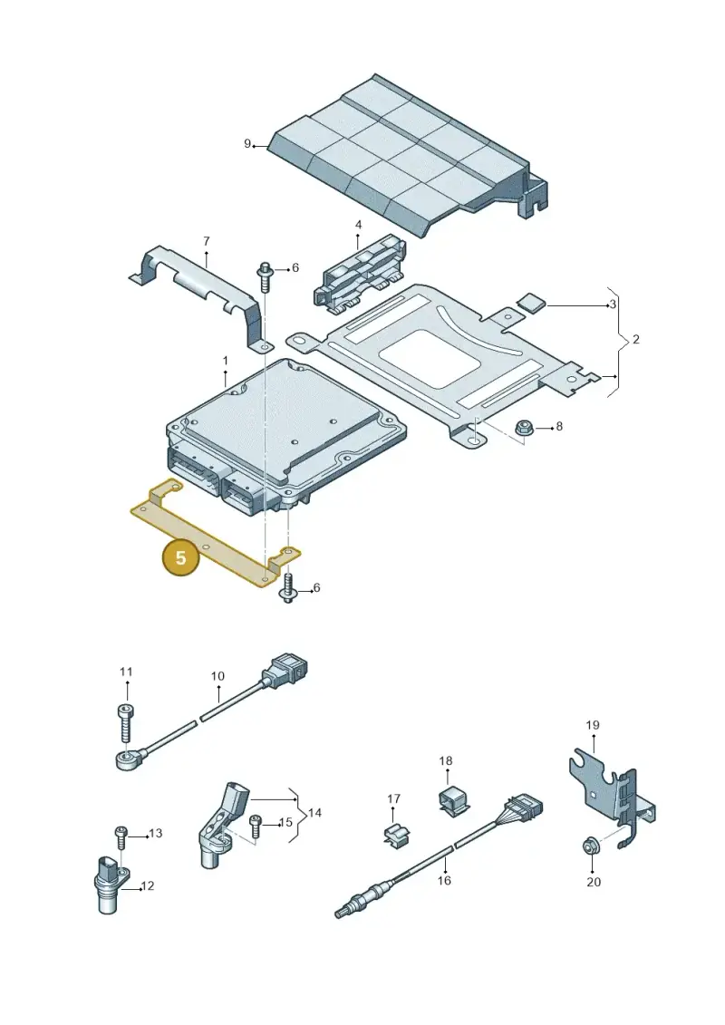 6Q0907269B — Audi Q3 1.4 (2012-2016) diagram 728906000, position 5