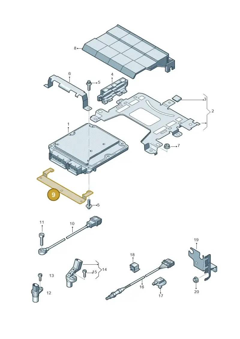 6Q0907269B — Audi Q3 1.4 (2016-) diagram 855906000, position 9