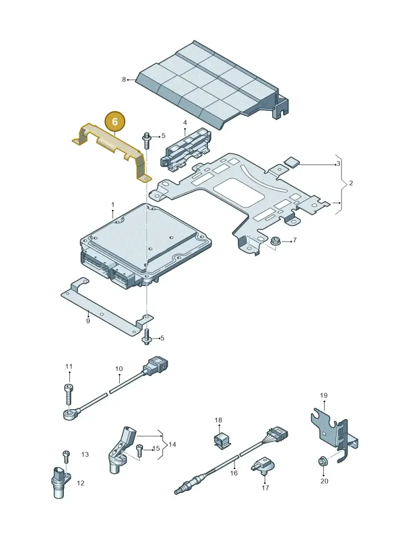 6Q0907500C — Audi Q3 2.0 TDI (2014-2019) diagram 855906000, position 6