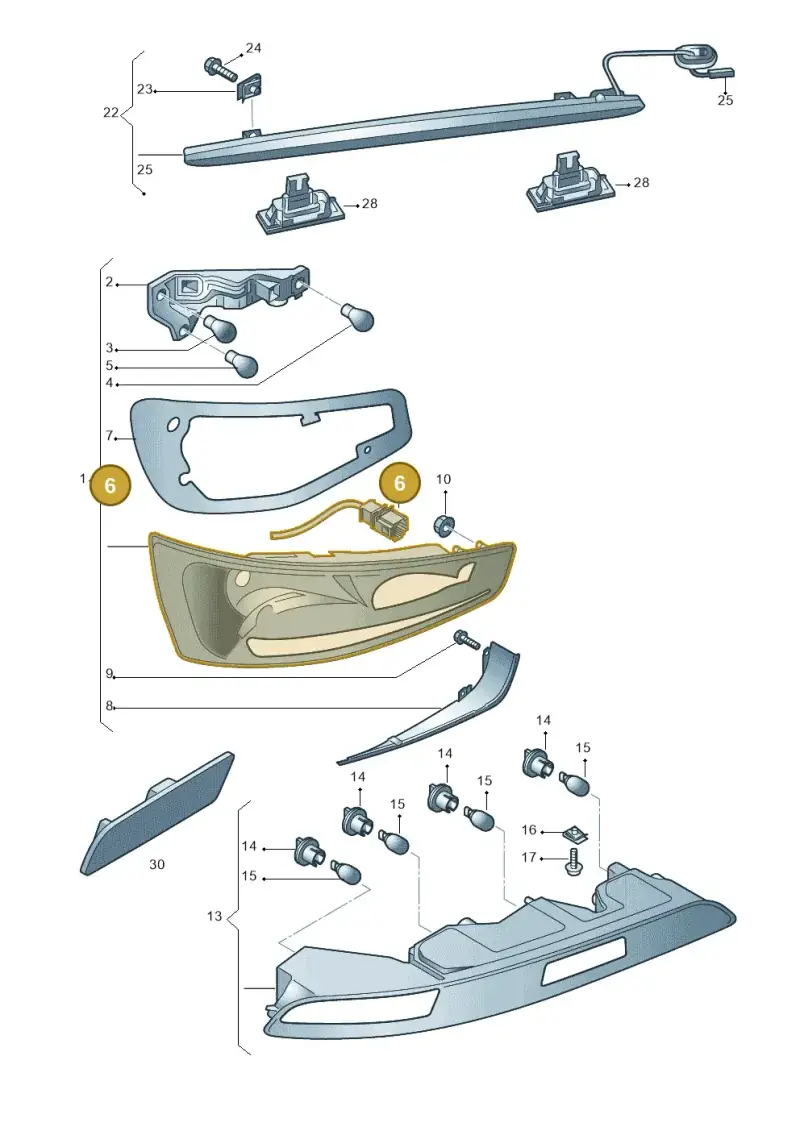 6Q0937702 — Audi Q3 quattro (2011-2015) diagram 728945000, position 6