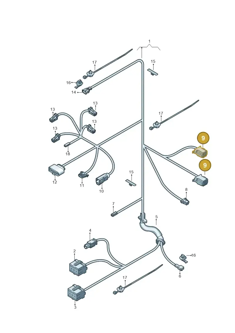 6Q0937702 — Audi Q3 2.0 TDI (2014-2019) diagram 728972860, position 9