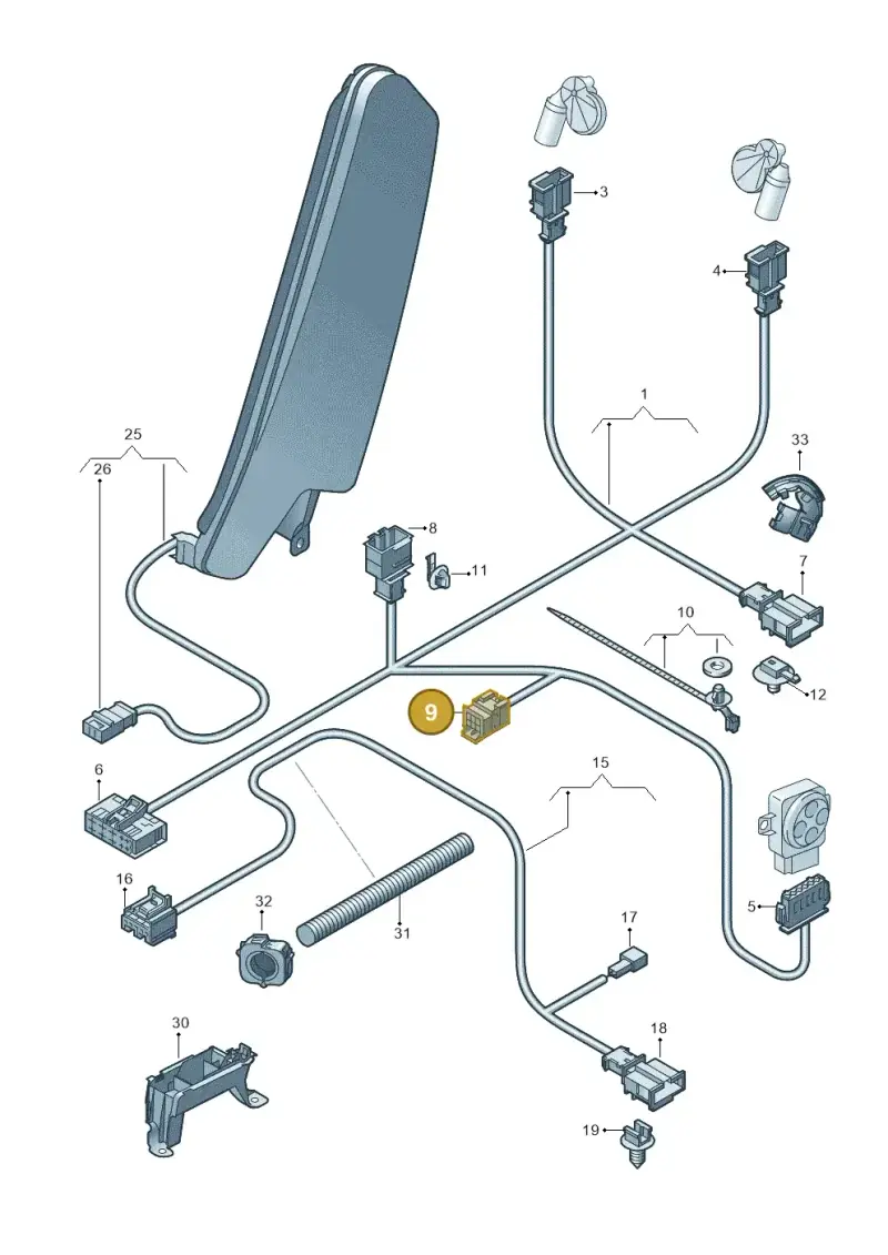 6Q0937711 — Audi RS3 Sportback (2011-2012) diagram 412972230, position 9