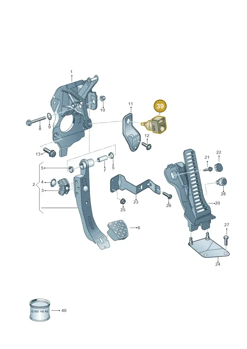 6Q0945511 — Audi R8 qu. 5.2 (2012-2015) diagram 618721700, position 39