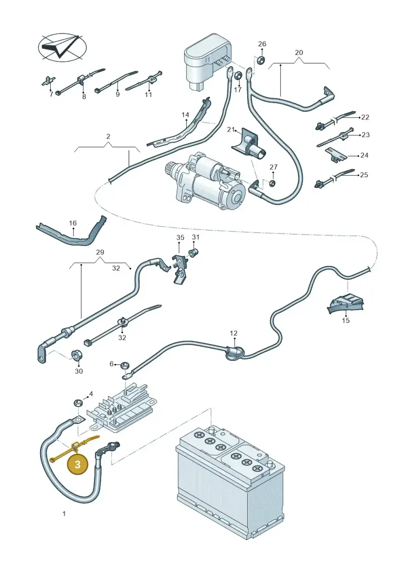 6Q0971838C — Audi RS3 Sportback (2015-2016) diagram 858972000, position 3
