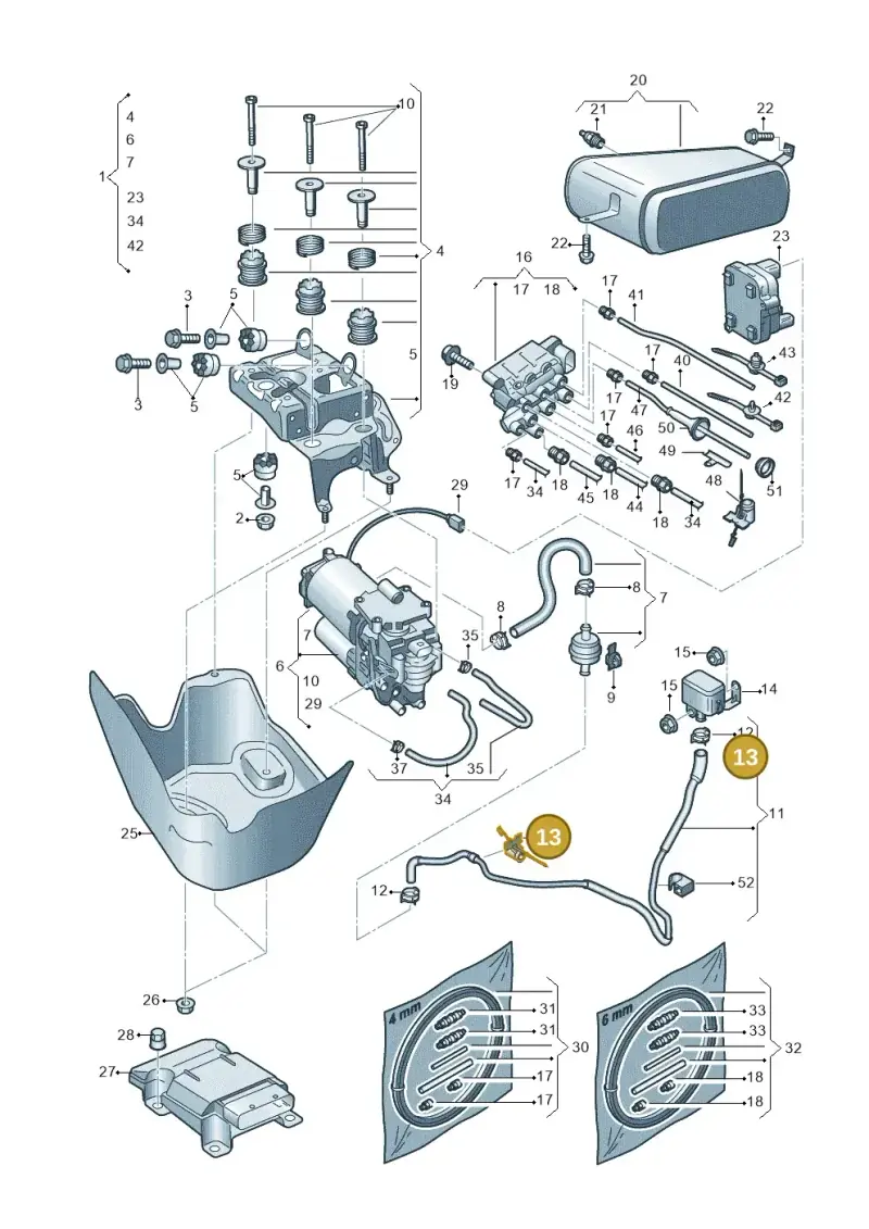 6Q0971838C — Audi Q7 qu. 3.0 TDI (2015-2019) diagram 859616350, position 13