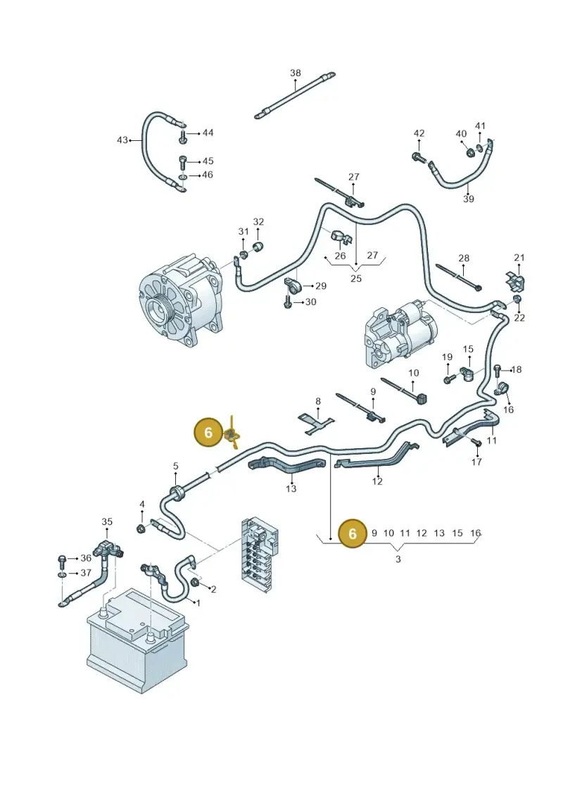 6Q0971838C — Audi R8 Spyder (2015-2024) diagram 872972000, position 6