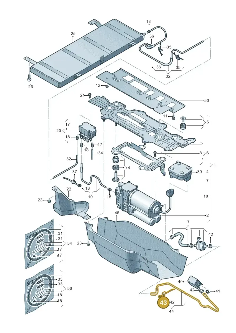 6Q0971838C — Audi Q5 (2016-2020) diagram 896616300, position 43