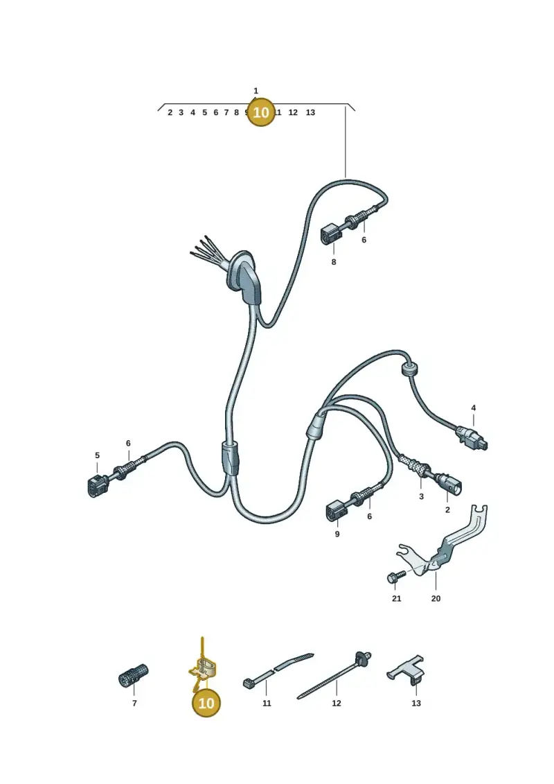 6Q0971838C — Audi Q6 e-tron (2023-) diagram f5s927110, position 10