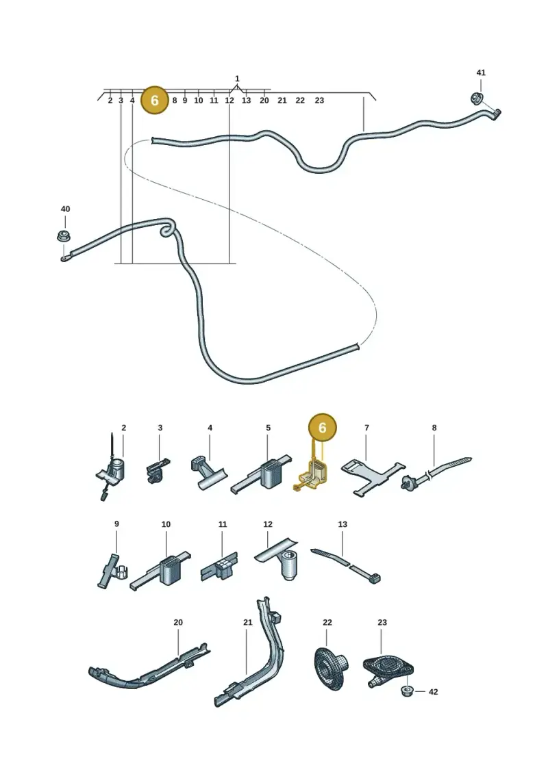 6Q0971838C — Audi A5 Limo 2.0 (2024-) diagram 8wk972000, position 6