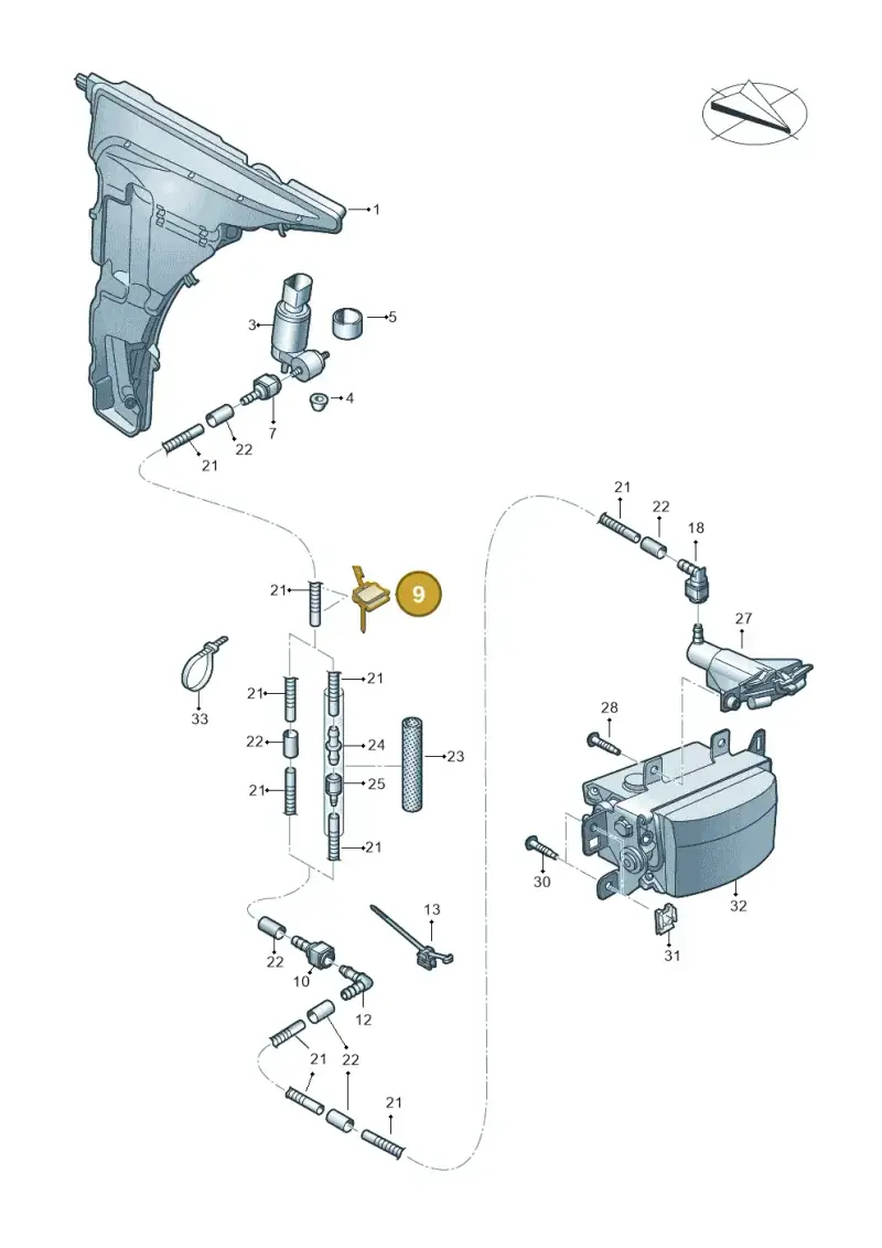 6Q0971848F — Audi Q8 Quattro 3,0 (2018-) diagram 429955030, position 9