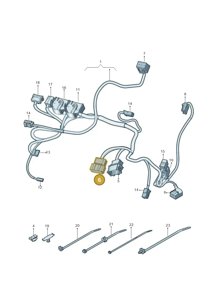 6Q0972736 — Audi RS6 Avant (2019-) diagram 435882050, position 6