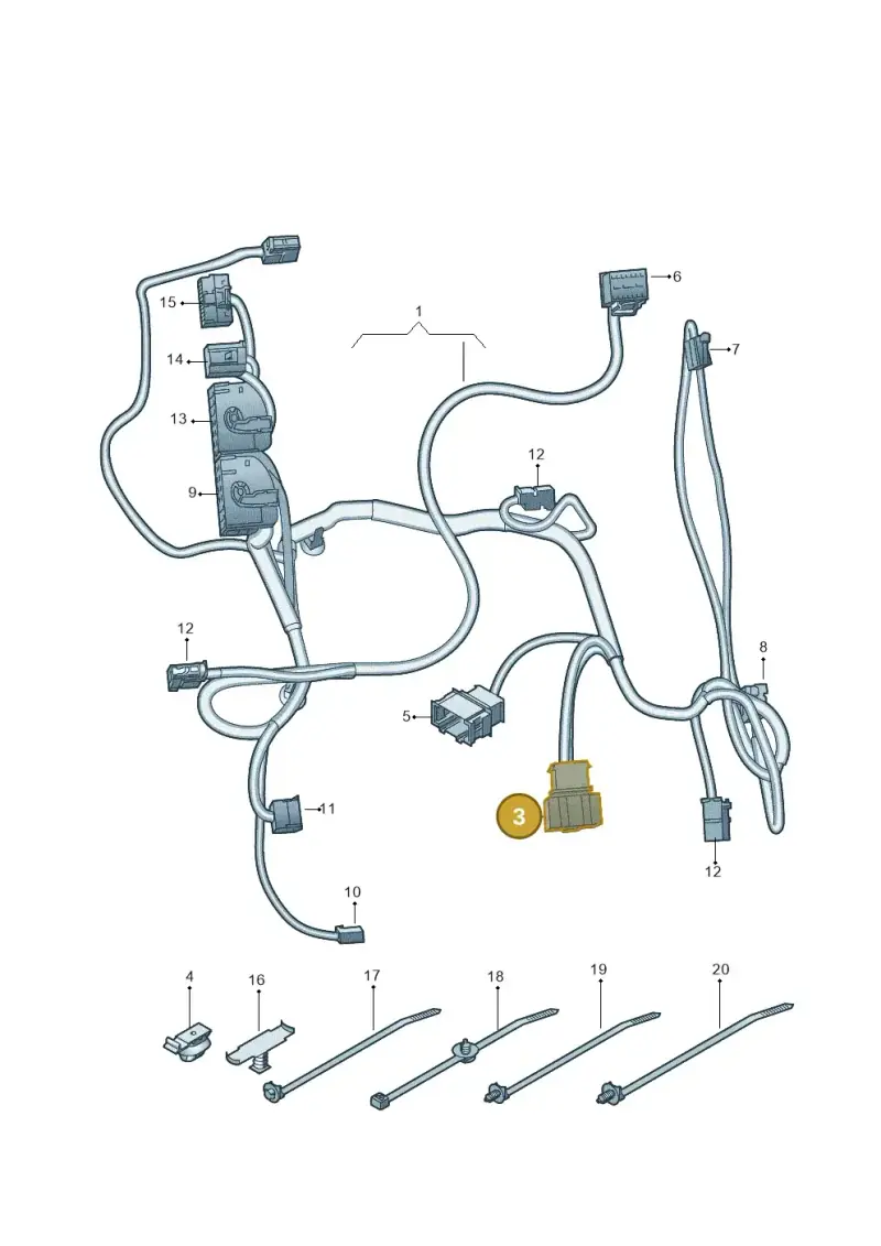 6Q0972736 — Audi Q4 Sportback (2021-2022) diagram 435882100, position 3