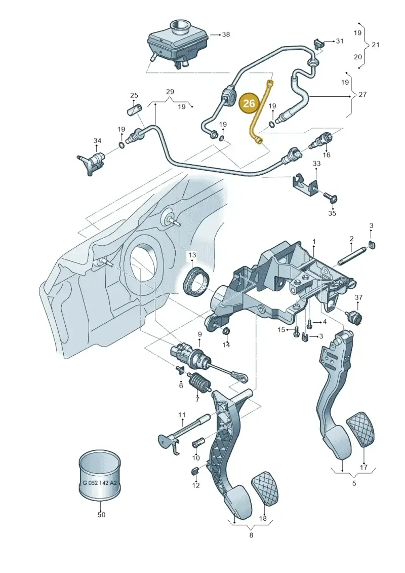 6Q1721453B — Audi A6 qu. 3.0 tdi (2014-2018) diagram 798721250, position 26