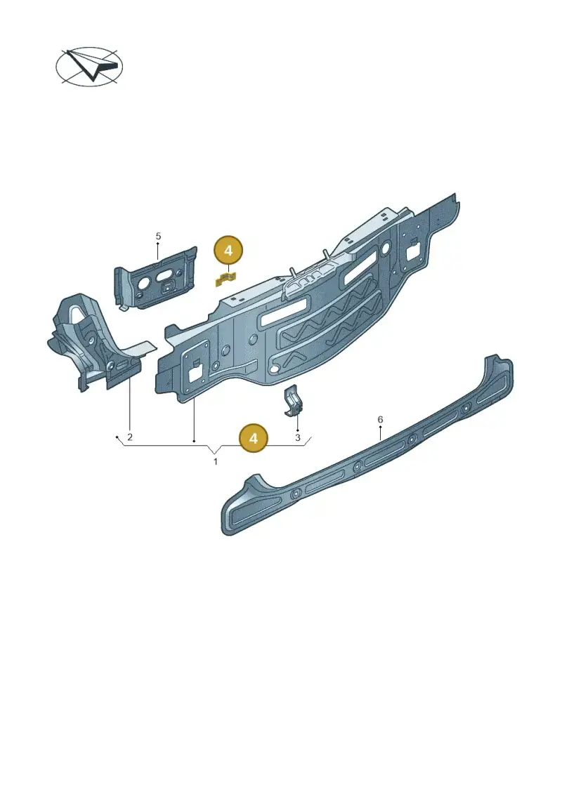 6Q6813269 — Audi A1 sportback 1.0 (2018-) diagram 592813000, position 4