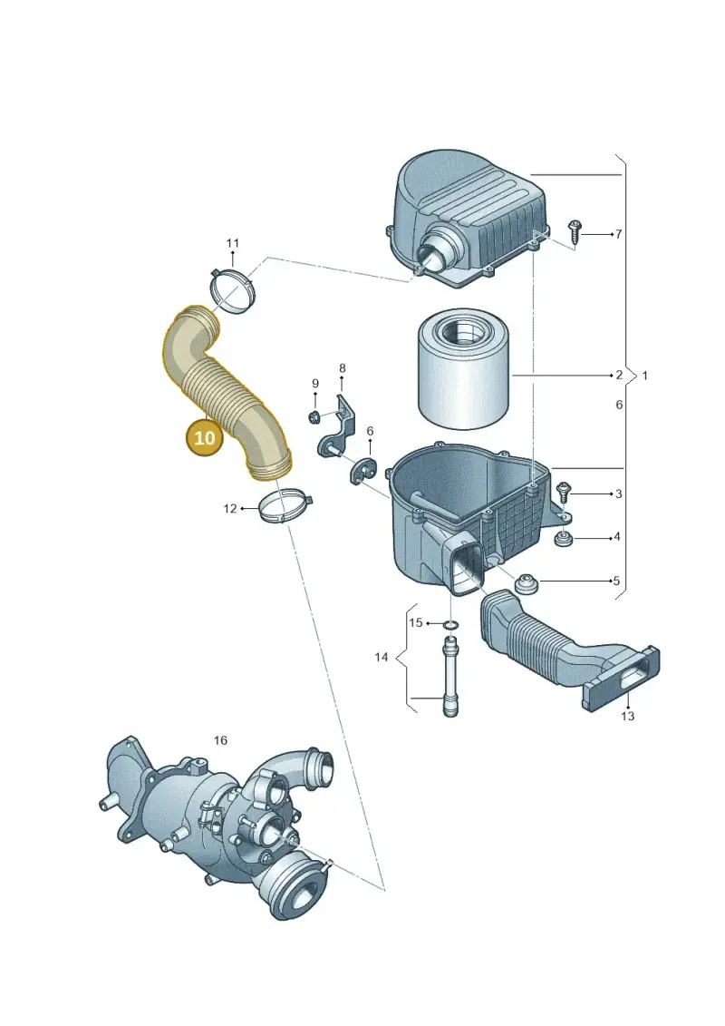 6R0129684C — Audi A1 Sportback (2010-2015) diagram 672129150, position 10