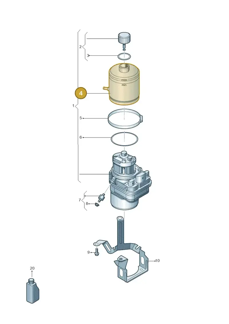 6R0423371 — Audi A1 Sportback (2010-2015) diagram 672423450, position 4