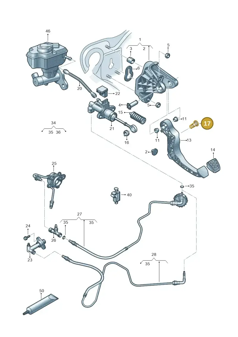 6R0721152 — Audi A1 Sportback (2014-2018) diagram 792721250, position 17