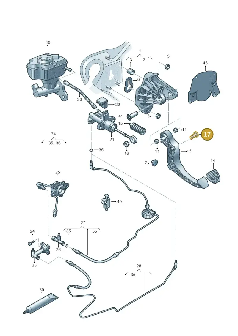 6R0721152 — Audi A1 Sportback (2014-2018) diagram 792721300, position 17