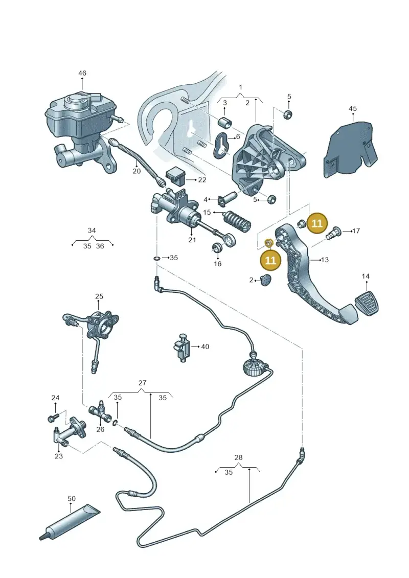 6R0721153B — Audi A1 Sportback (2014-2018) diagram 792721300, position 11