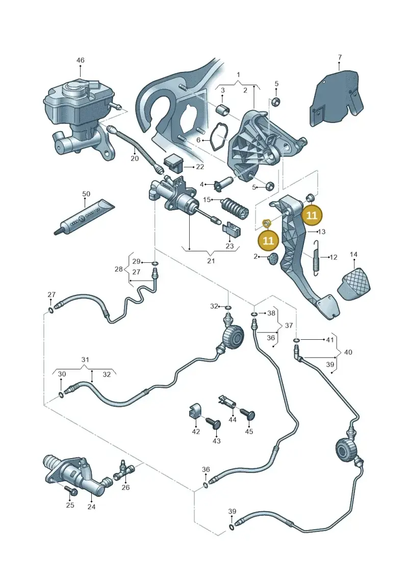 6R0721359 — Audi A1 Sportback (2010-2015) diagram 708721250, position 11