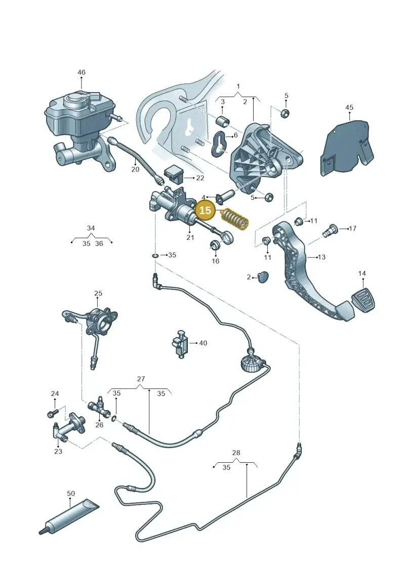 6R0721363A — Audi A1 Sportback (2014-2018) diagram 792721300, position 15