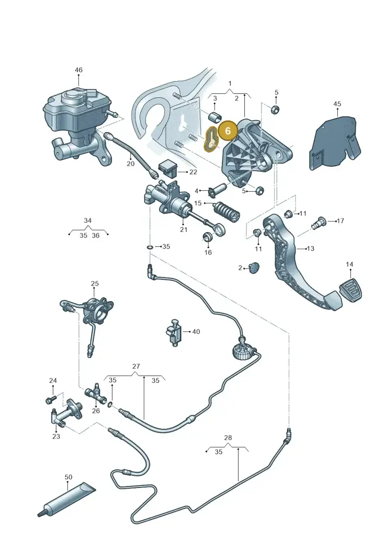 6R0721410 — Audi A1 Sportback (2014-2018) diagram 792721300, position 6