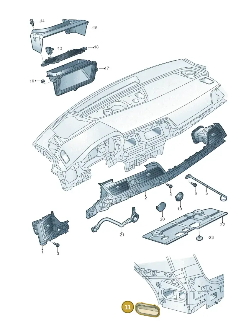 6R0819465A — Audi Q5 (2016-2020) diagram 896820100, position 11
