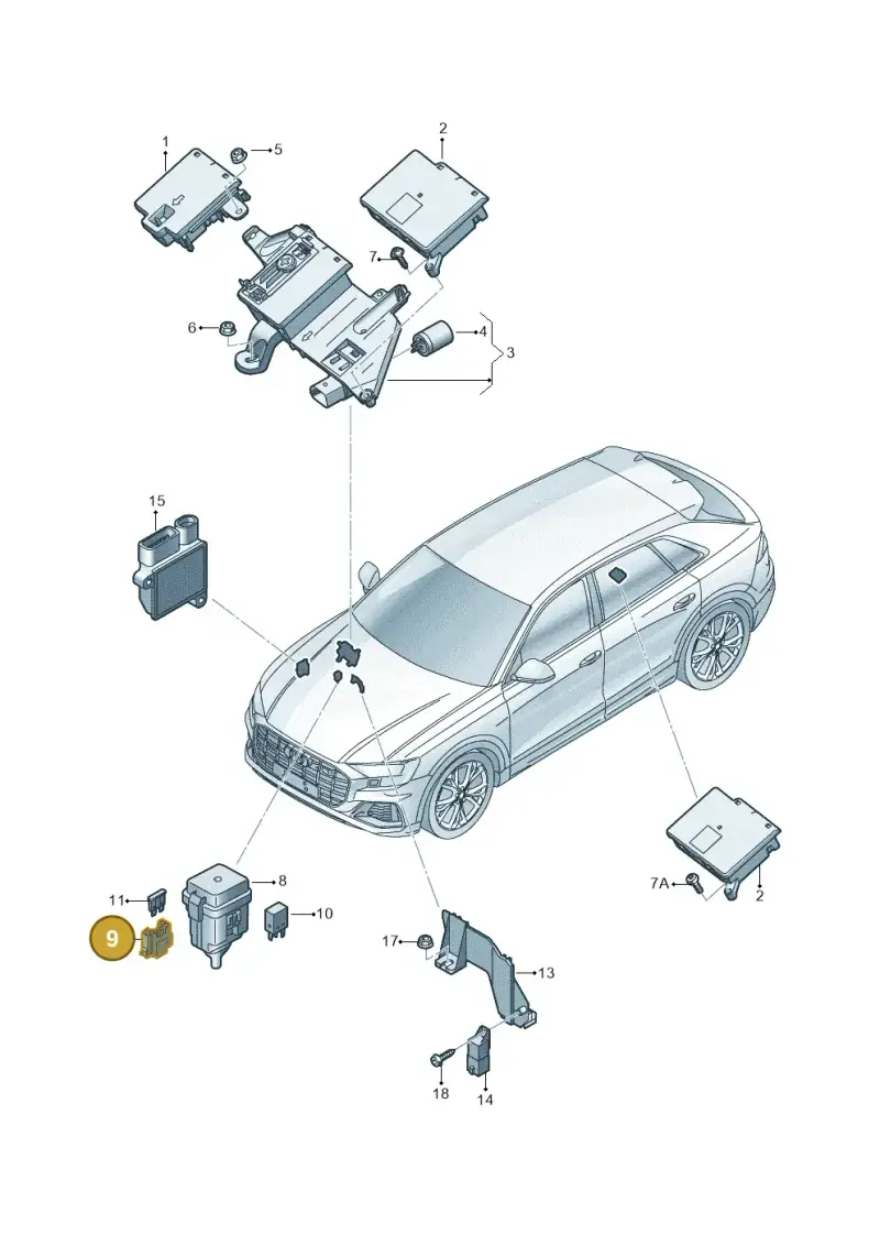 6R0937530 — Audi RS Q8 Quattro (2019-) diagram 429937020, position 9