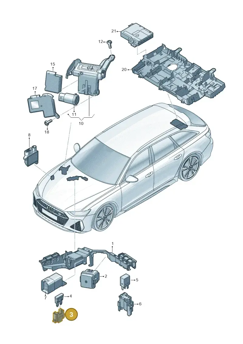 6R0937530 — Audi RS6 Avant (2019-) diagram 537937200, position 3