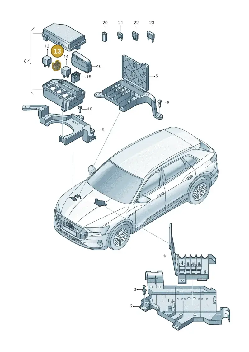 6R0937530A — Audi Q8 e-tron (2018-2020) diagram 586937200, position 13
