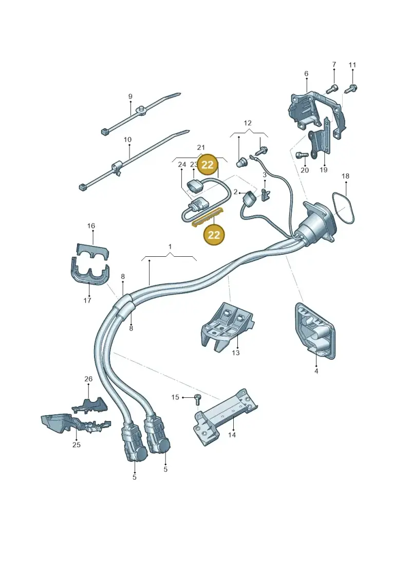 6R0971615 — Audi E-tron (2020-2023) diagram 4kc970135, position 22