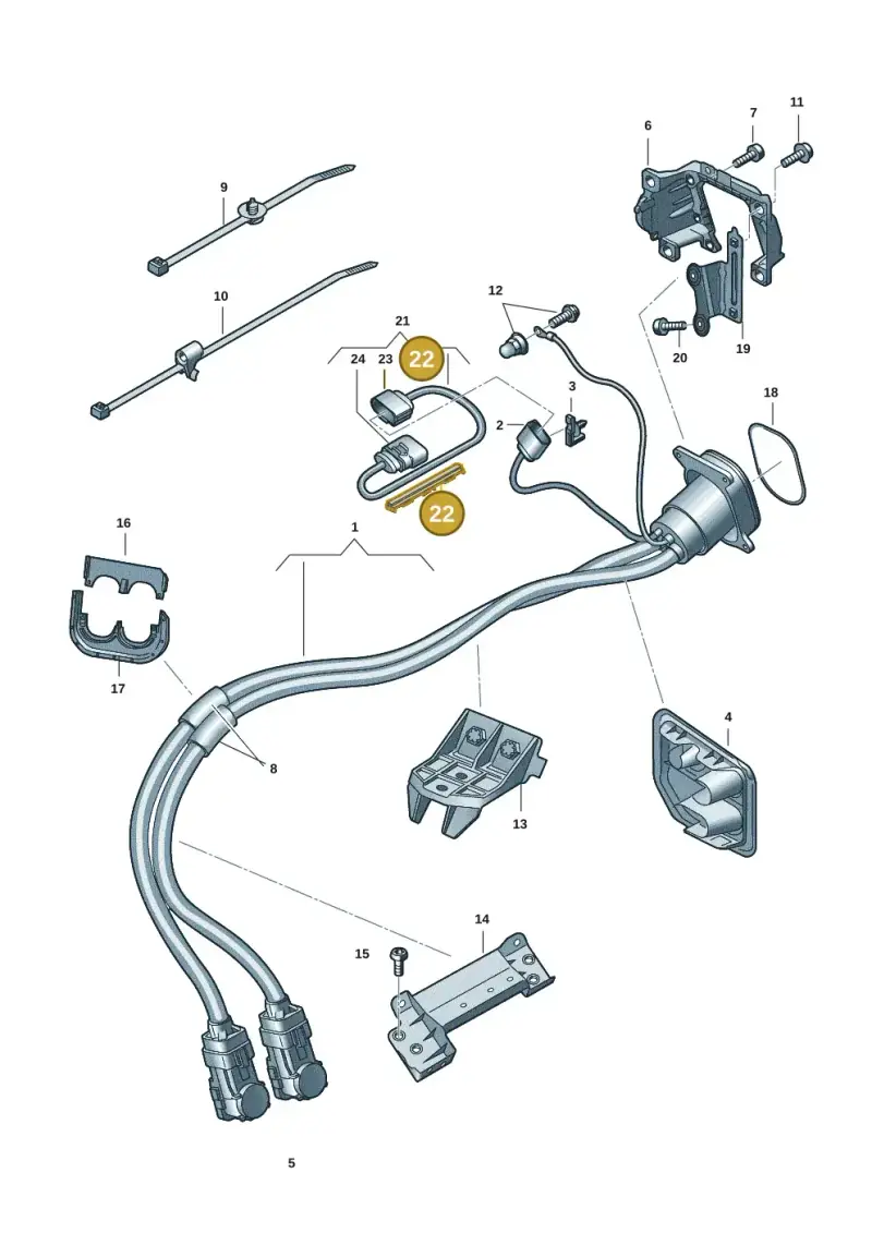 6R0971615 — Audi Q8 e-tron (2018-2020) diagram 586970135, position 22
