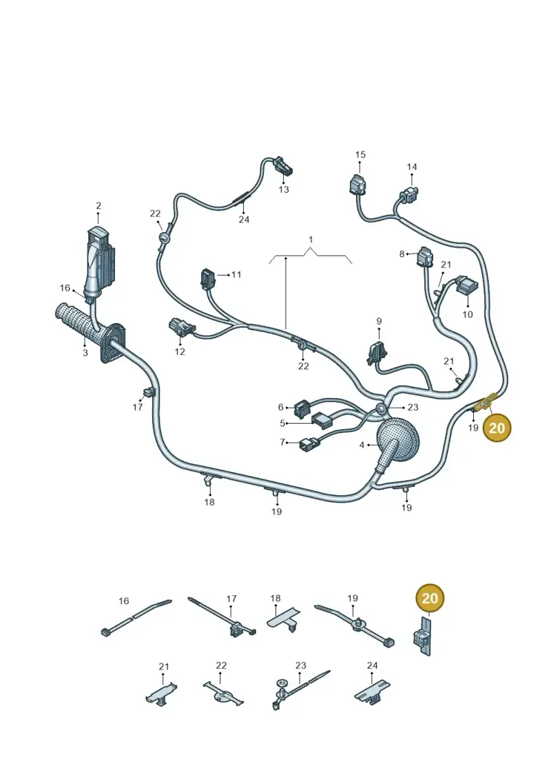 6R0971930 — Audi RS6 Avant (2019-) diagram 435972370, position 20