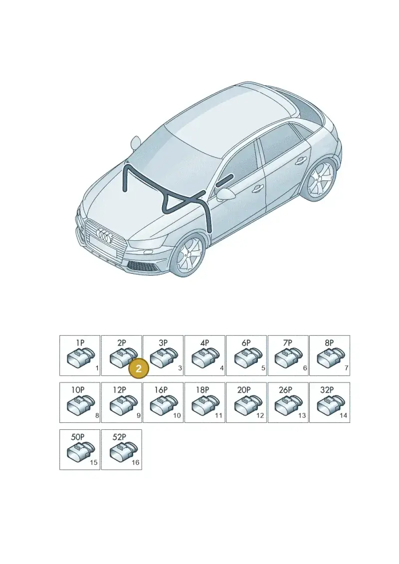 6R0971959A — Audi A1 Sportback (2014-2018) diagram 792971820, position 2