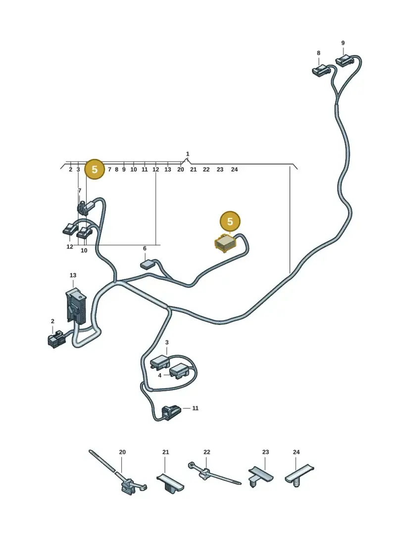 6R0972930 — Audi A5 Limo 2.0 (2024-) diagram 8wk972400, position 5