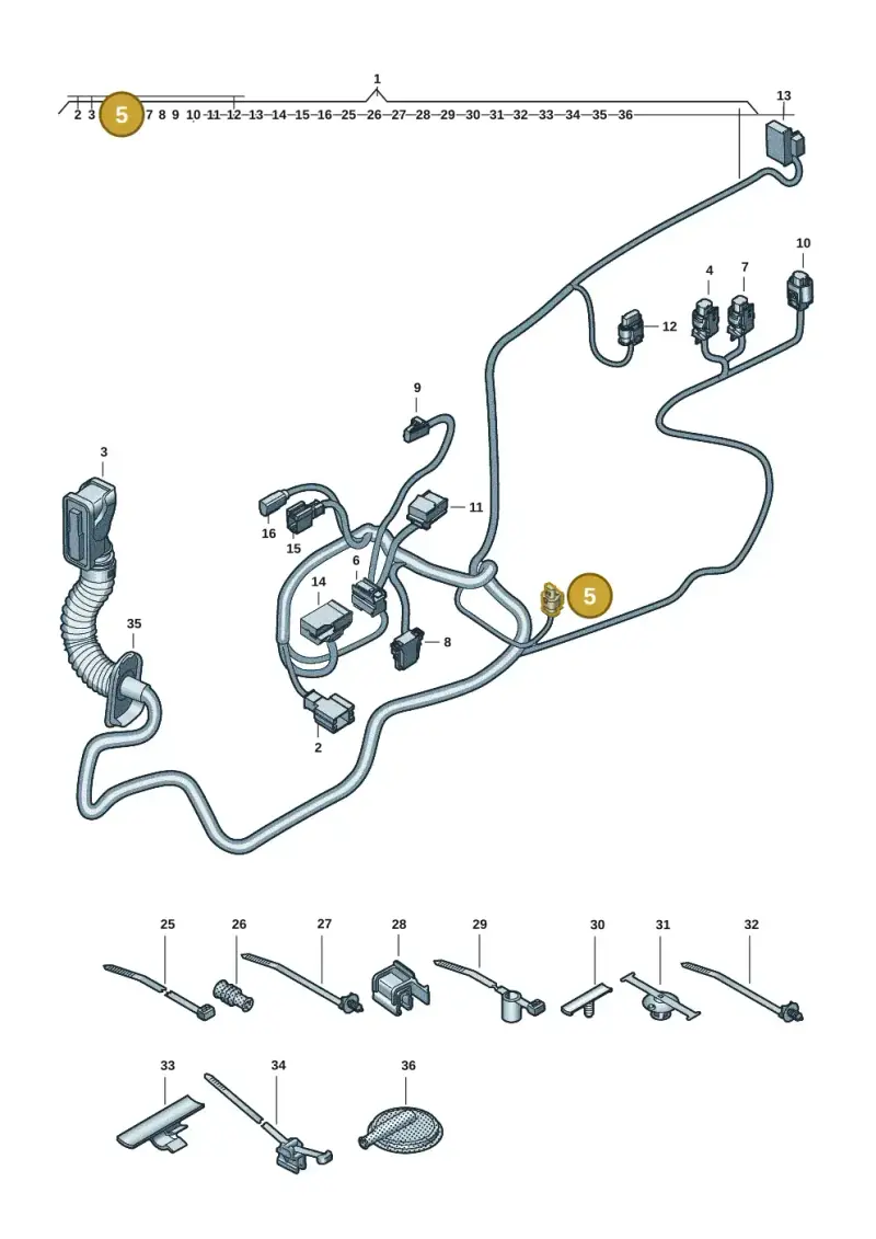 6R0973323 — Audi A5 Limo 2.0 (2024-) diagram 8wk972330, position 5