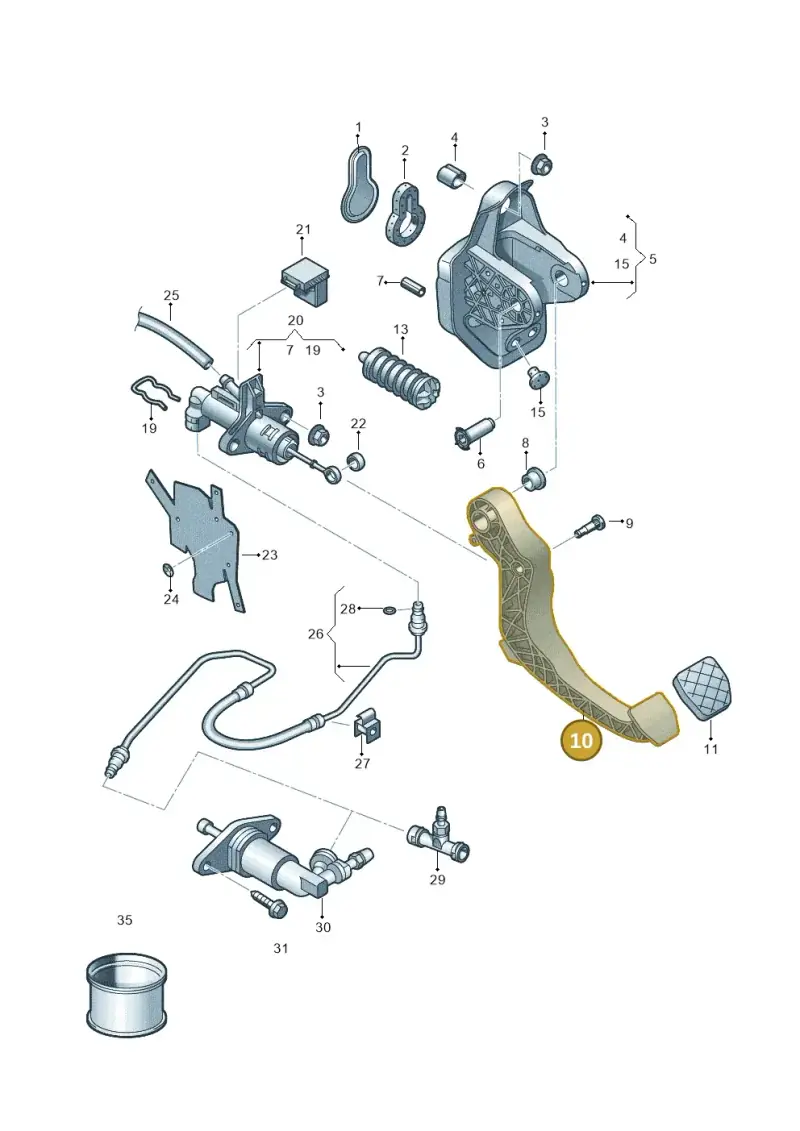 6R1721321F — SEAT Ibiza (2015-) diagram 773721250, position 10