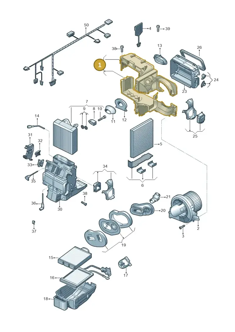 6R1820007A — SEAT Ibiza (2015-) diagram 773820200, position 1