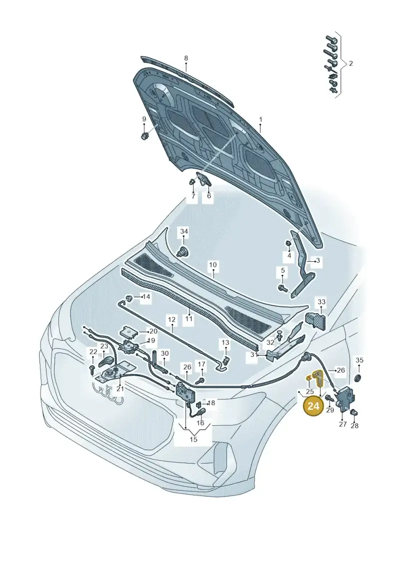 6R1823533 — Audi Q4 Sportback (2021-2022) diagram 89a823000, position 24